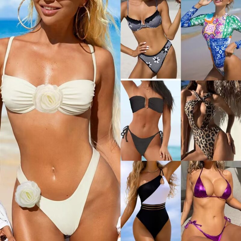 Swimsuit Manufacturer - OEM Wholesale Three Piece Bikini Ribbed