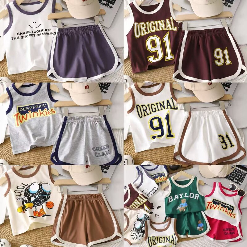 Children's Clothes Manufacturer - OEM 2025 Summer Short Sleeve Set