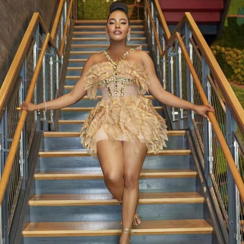 Stage Costume Dress Manufacturer - OEM Sexy Off Shoulder Halter