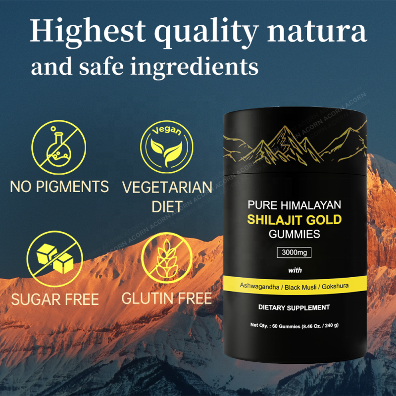 ACORN Shilajit Extract Supplements Gummy Energy Support Immune OEM Gummies Shilajit Gummies for Adult