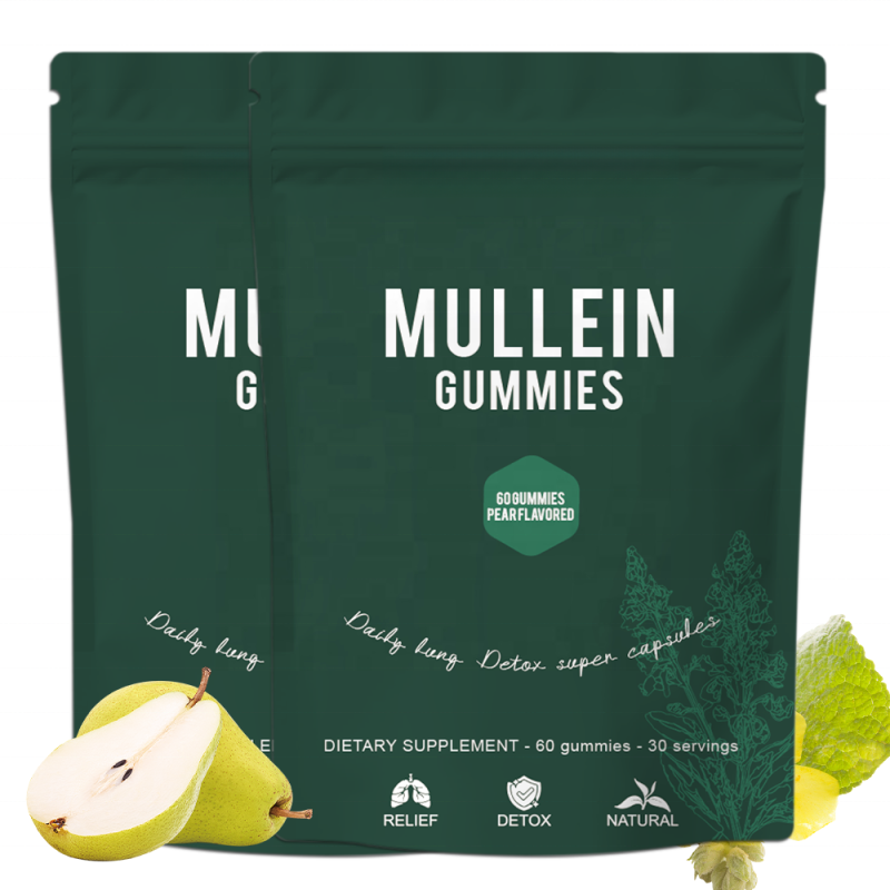 ACORN Lungs Wellness Pear Flavor Support Mullein Leaf Herbal Extract Gummy Supplement Mullein Gummies
