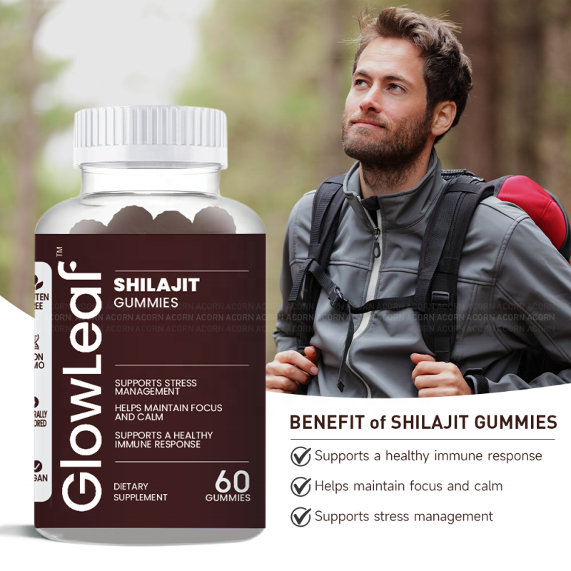 GlowLeaf Shilajite Gummies Private Label Pure Shilajit Gummies Shilajit Gummies Organic