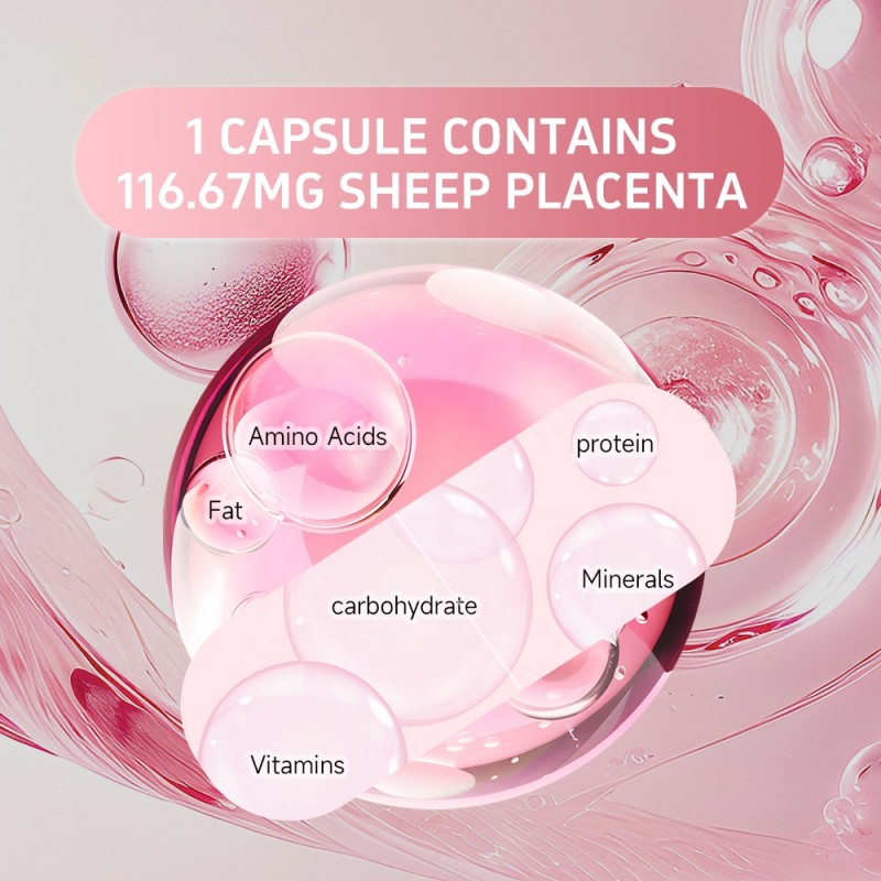 ACORN Sheep Placenta Extract Capsule for Women Health Beauty Skin Whitening Immune Support Sheep Placenta Softgel Supplement