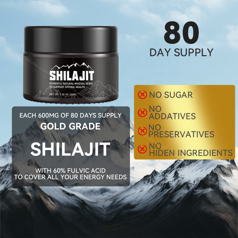 ACORN OEM/ODM Naturel Himalayan Shilajit Resin 60% Fulvic Acid Energy Muscle Support Pure Shilajit Resin