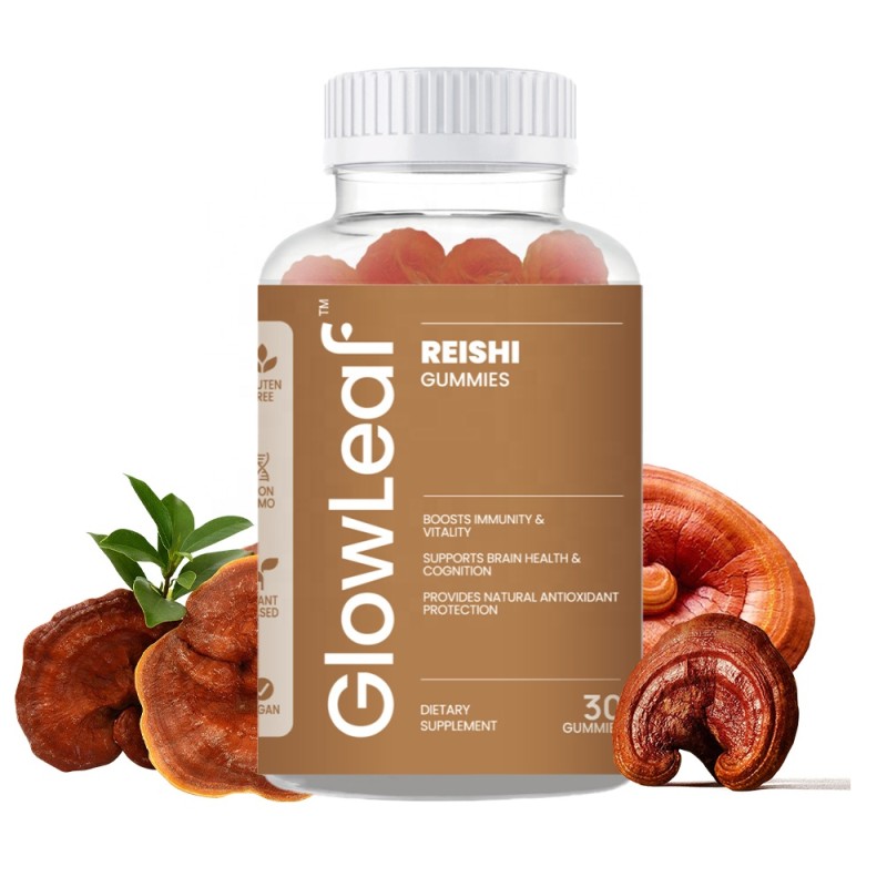 GlowLeaf Herbal Supplements Gummies Health Supplement Gummy Candies Reishi Mushroom Gummies