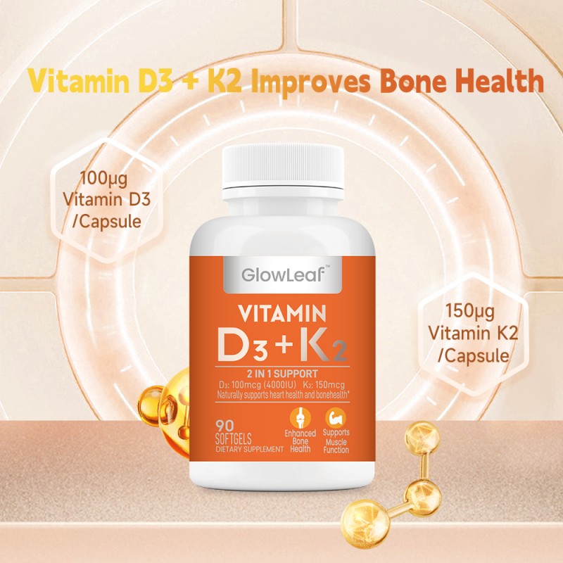 ACORN OEM Vitamin D3 Capsules Support Heart Supplement Support Immune Health Vitamin D3 K2 Softgels Supplements