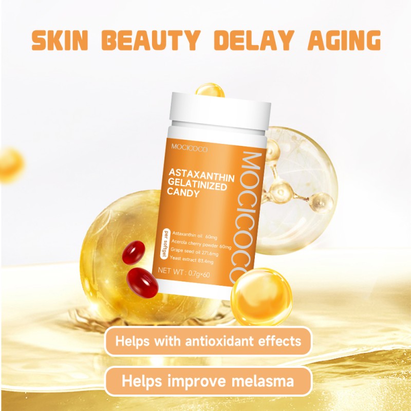 OEM Astaxanthin Softgel Skin Whitening Capsules Natural Astaxanthin Oil Dietary Supplements 12mg Astaxanthin Capsule