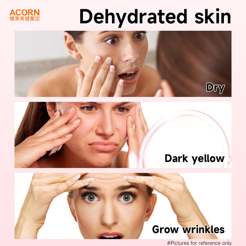 Hyaluronic Acid Marine Collagen Peptides Strawberry Flavor Gummies Fudge for Skin Whitening Face Elasticity Anti Skincare Aging