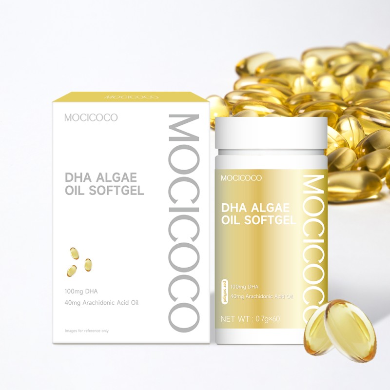 OEM Wholesale DHA Algal Oil Deep Sea Fish Oil Soft Capsule High Content DHA Algal Oil Supplement Brain Memory Vision