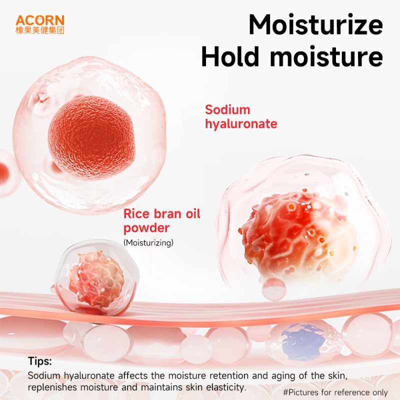Hyaluronic Acid Marine Collagen Peptides Strawberry Flavor Gummies Fudge for Skin Whitening Face Elasticity Anti Skincare Aging