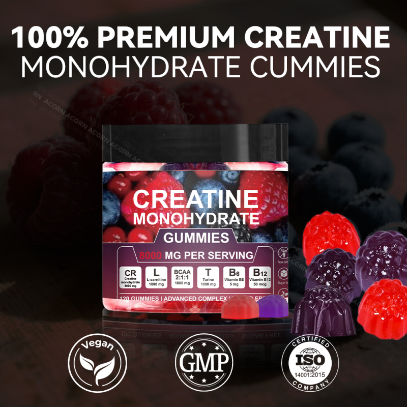 ACORN Creatine Gummy Strawberry Blueberry Flavor Endurance Enhancement Gummies Supplement Muscle Support Creatine Gummies