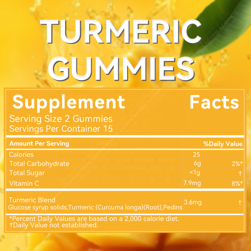 Acorn Vitamin C Turmeric Gummies Turmeric Curcumin Ginger Gummies