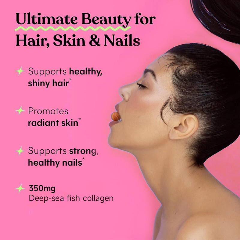 GlowLeaf Vegan Collagen Gummy Supplement Health for Skin Hair Nail Beauty Collagen Gummies