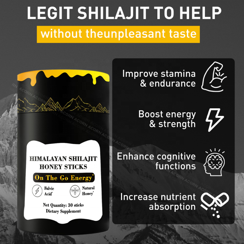 ACORN Herbal Supplements Fulvic Acid Pure Shilajit Paste with Natural Honey Ultra Shilajit Resin