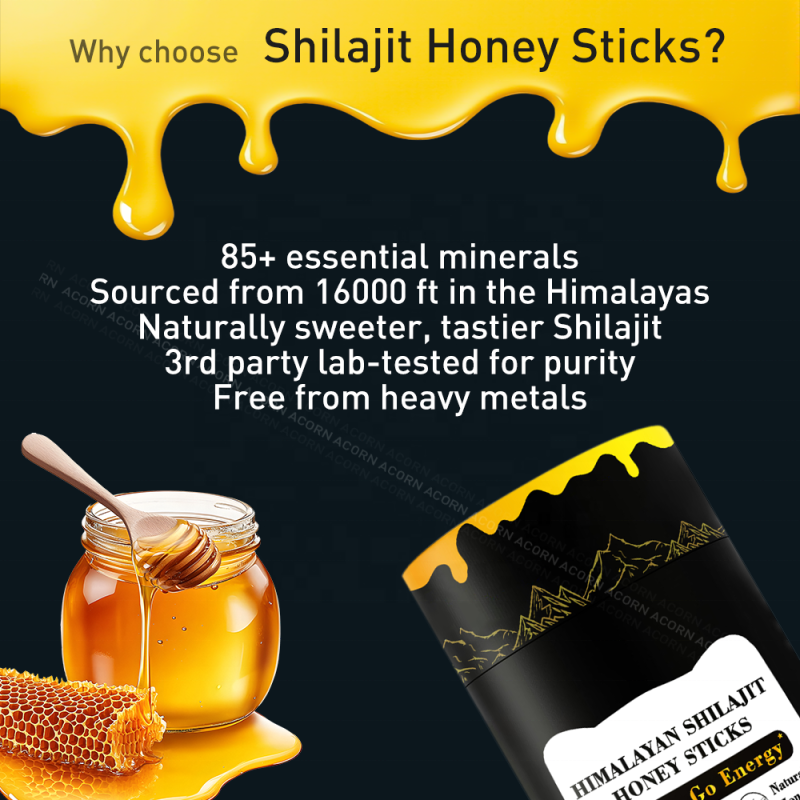 ACORN Herbal Supplements Fulvic Acid Pure Shilajit Paste with Natural Honey Ultra Shilajit Resin