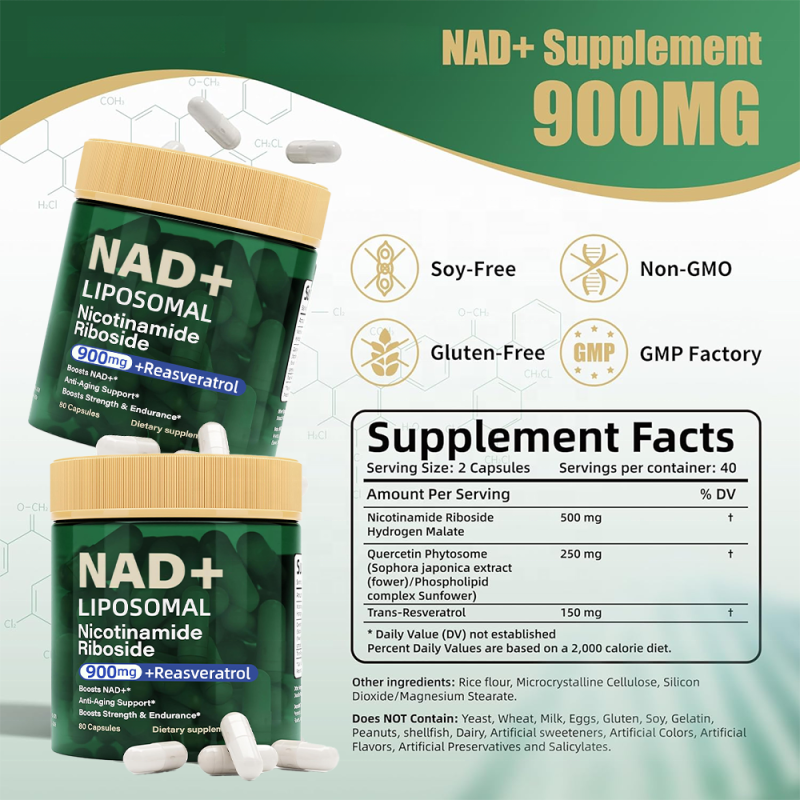 ACORN OEM Capsules NAD Nicotidamide Resveratrol Supplements Liposomal NAD Capsules