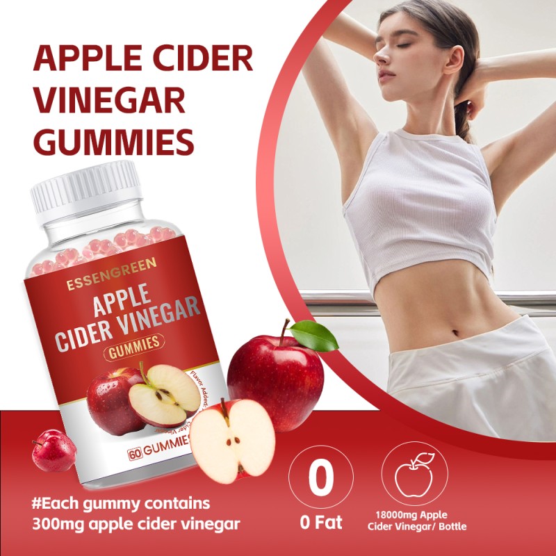 ACORN Gummies Custom Apple Cider Vinegar Gummy Vitamins Vegan Flat Tummy Apple Cider Vinegar Gummies Apple Shape