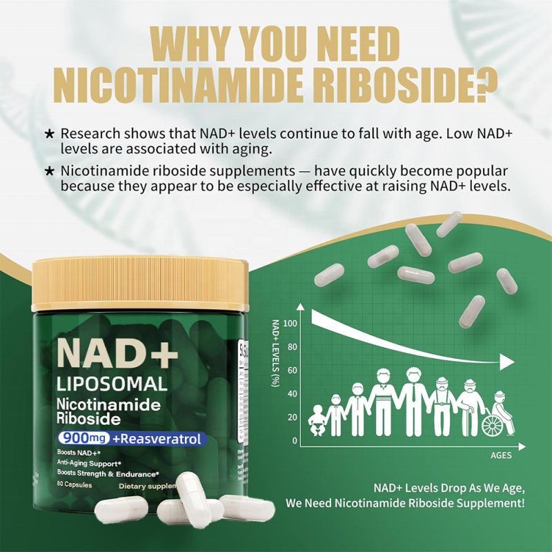 ACORN Energy Support Nad Resveratrol Capsules Nicotinamide Riboside NAD Supplement Capsules