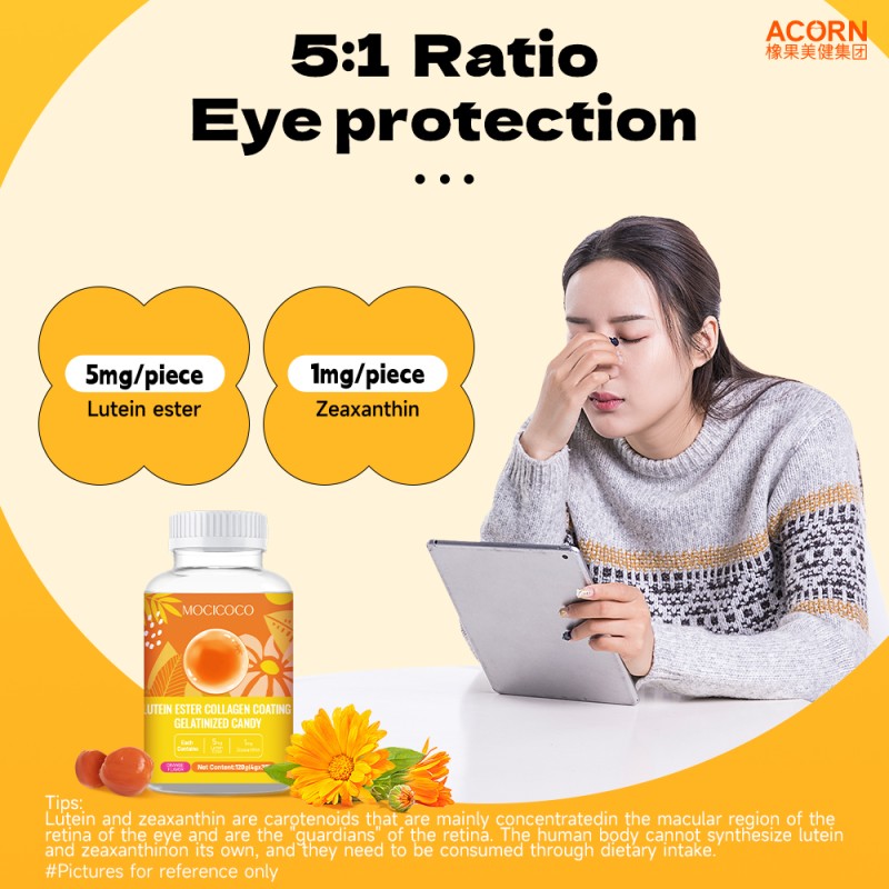 Acorn Oem/Odm/Obm Eye Supplements Lutein Zeaxanthin Eye Care Gummies Eye Health Brain Function Blueberry Lutein Ester Gummy
