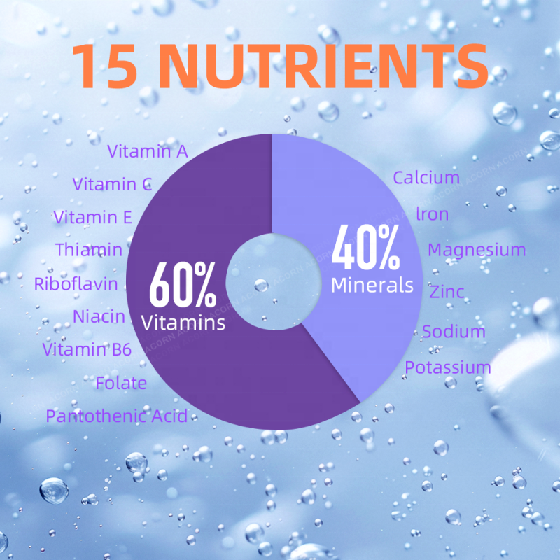 ACORN Hydration Electrolyte Tablets Fruity Flavors Energy Support Drinks Electrolytes Effervescent Tablet