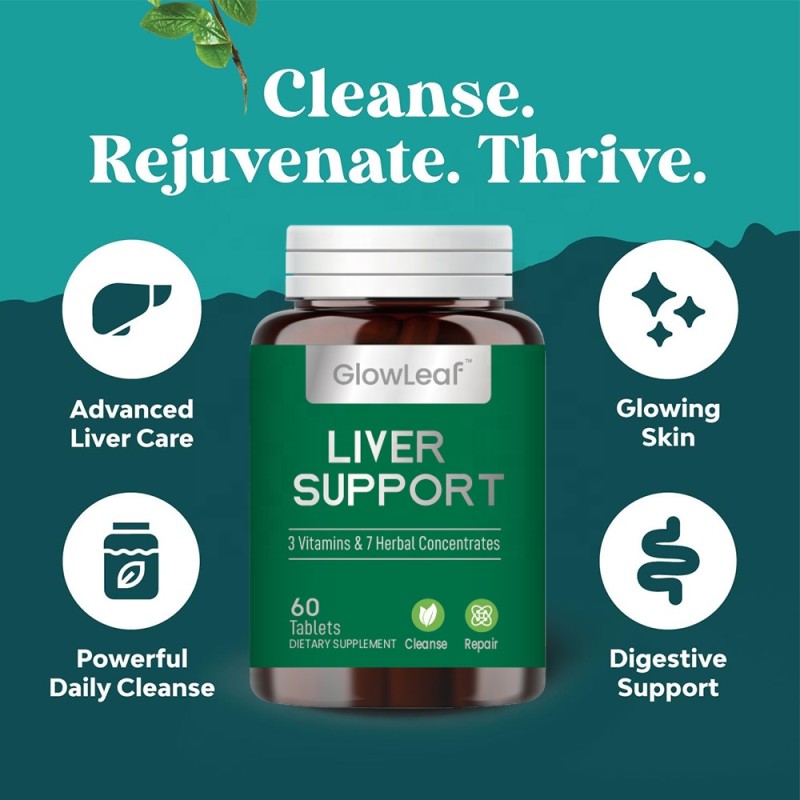 Growleaf Dietary Supplement Liver Support Supplements with Vitamin Tablet
