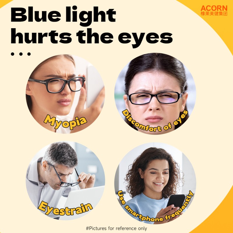 Acorn Oem/Odm/Obm Eye Supplements Lutein Zeaxanthin Eye Care Gummies Eye Health Brain Function Blueberry Lutein Ester Gummy