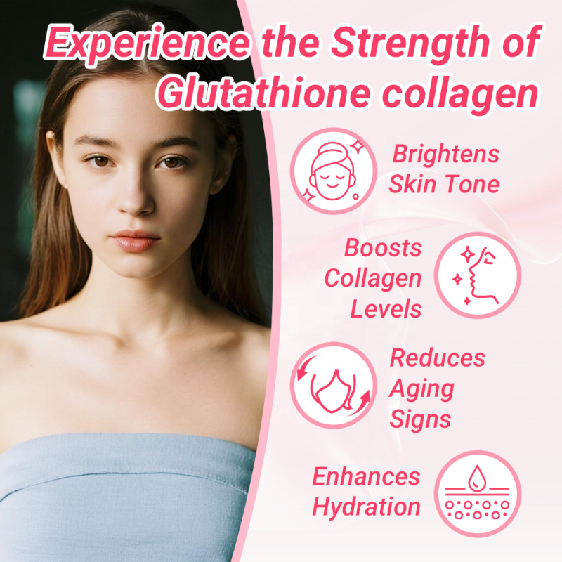 ACORN Private Label Strawberry Flavor Collagen Gummies Supplement Skin Whitening Hydration Glutathione Collagen Gummy