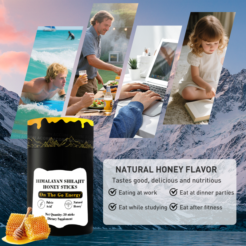 ACORN Herbal Supplements Fulvic Acid Pure Shilajit Paste with Natural Honey Ultra Shilajit Resin