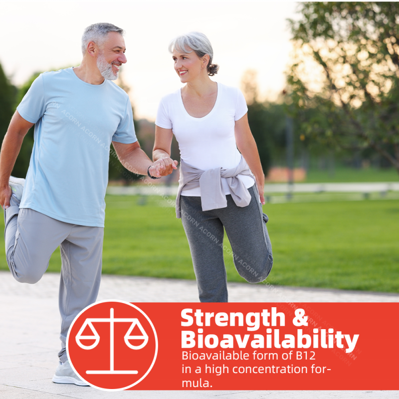 ACORN Private Label Cherry Flavor Vitamin B12 Supplements Vegan  Brain Health Energy Support 60ml Vitamin B12 Liquid Drops