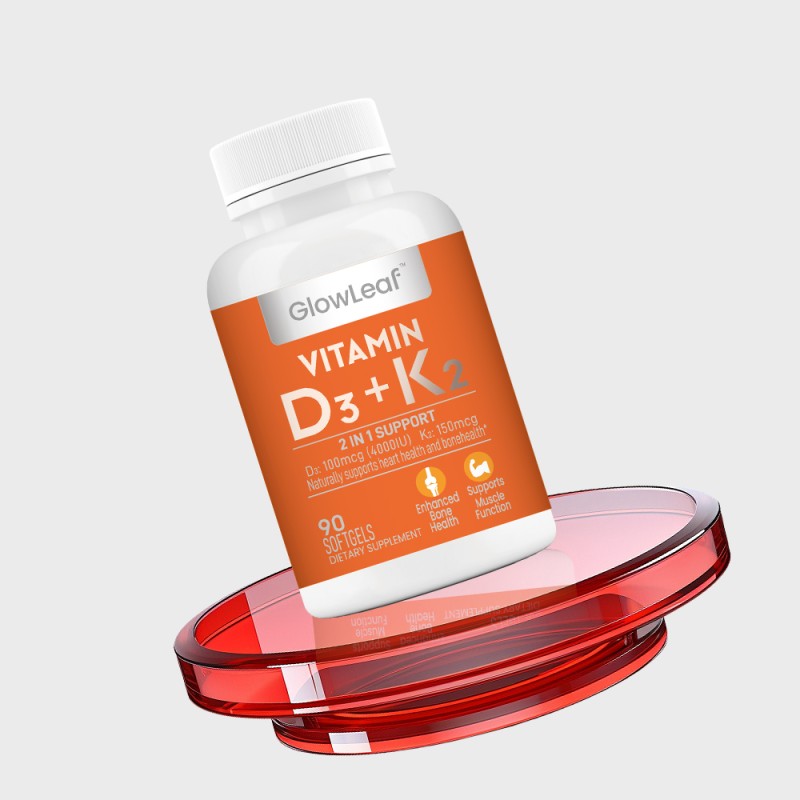 ACORN Vitamin K2 Softgel Vegan Raw Material  Factory  Health Supplement 4000iu Vitamin D3 K2 Softgel Capsules