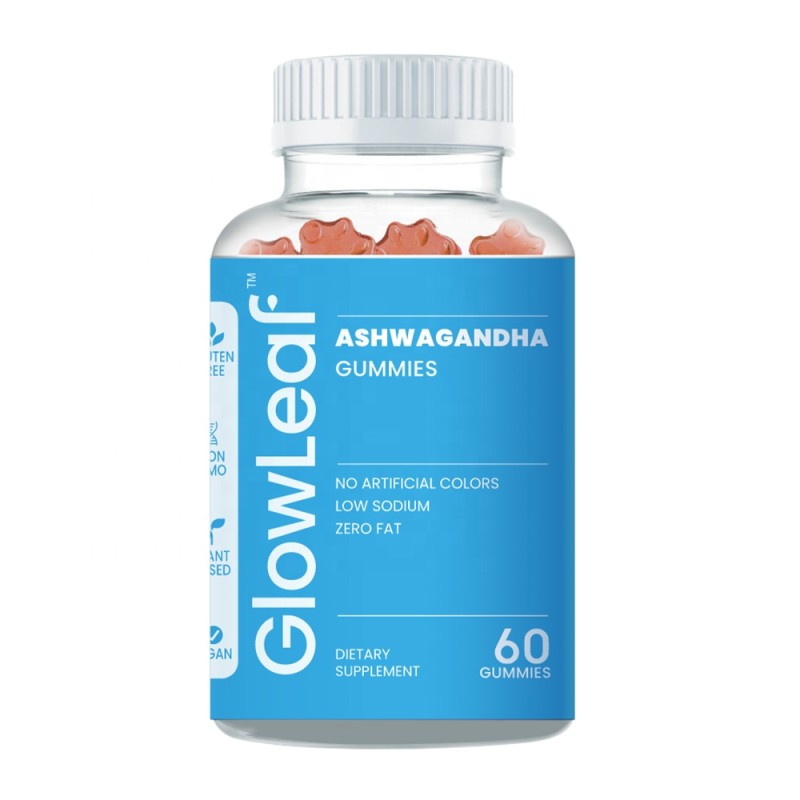GlowLeaf Ashwagandha Extract Gummy with Vitamin D Vegan Ashwagandha Gummies Supplement