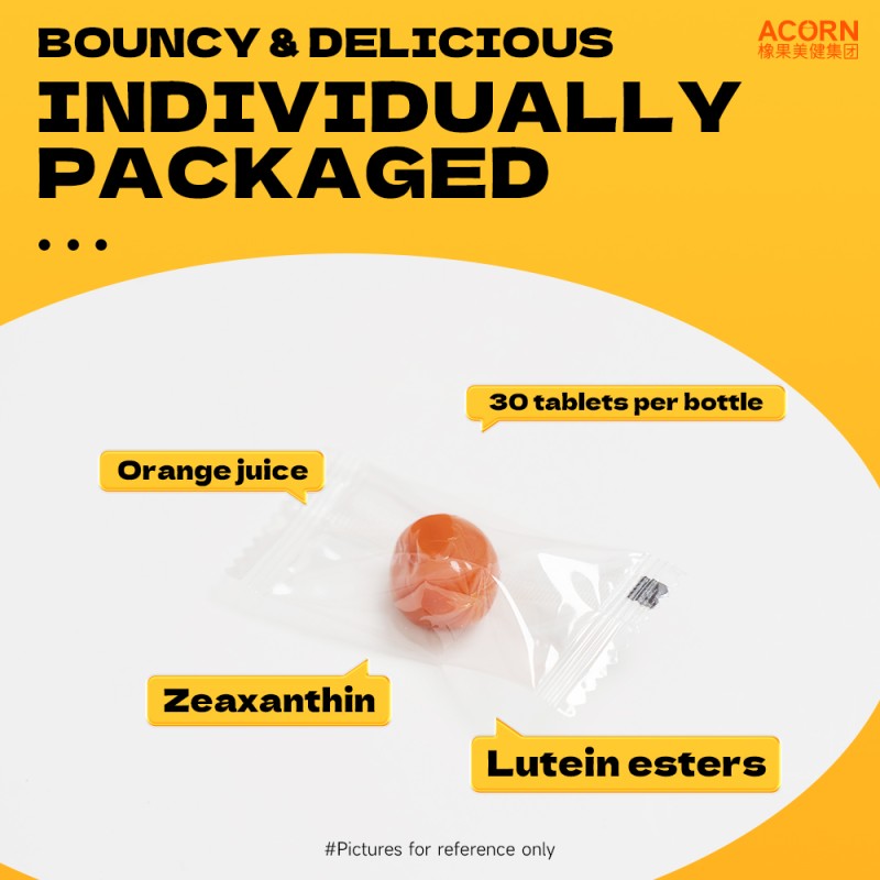 Acorn Oem/Odm/Obm Eye Supplements Lutein Zeaxanthin Eye Care Gummies Eye Health Brain Function Blueberry Lutein Ester Gummy