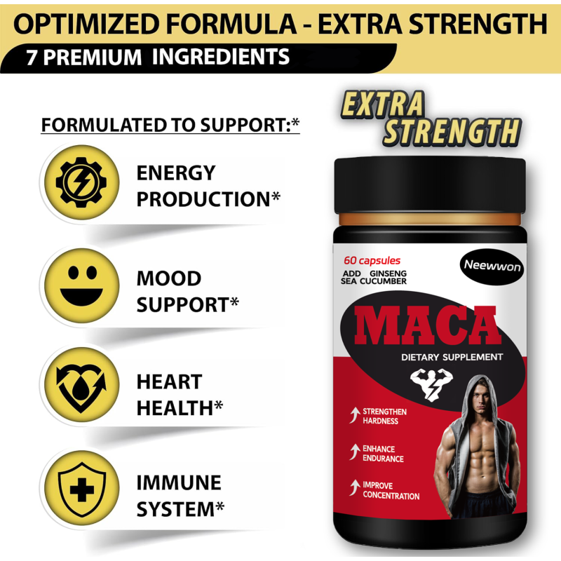 Maca Capsules Factory - OEM Gluten Free Fiber