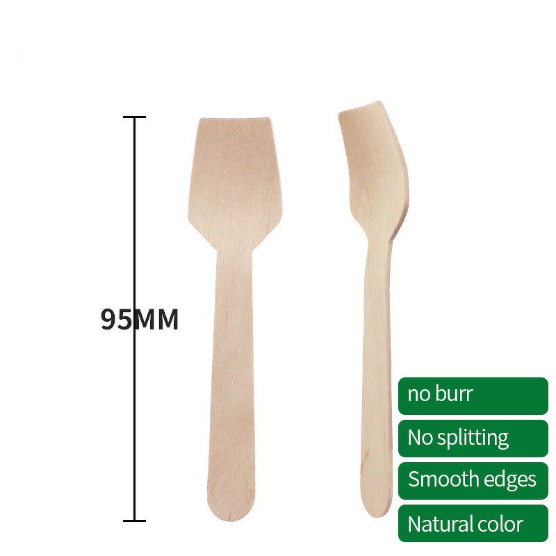 Ice Cream Scoop Manufacturer - OEM 95mm Disposable Eco-Friendly Birch Wood