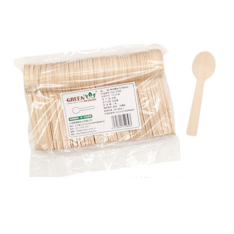 Ice Cream Scoop Manufacturer - OEM 95mm Disposable Eco-Friendly Birch Wood