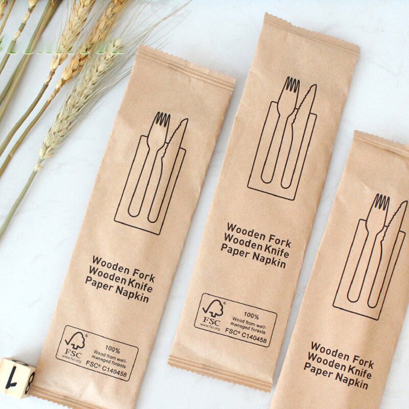 Disposable Spoon Knife Fork Factory - OEM 160mm Degradable Western Food Set