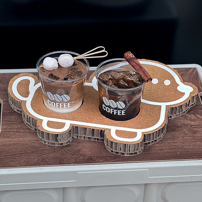 Corrugated Coffee Stand Factory - OEM Honeycomb Paper Cup Holder with Tasting Cups