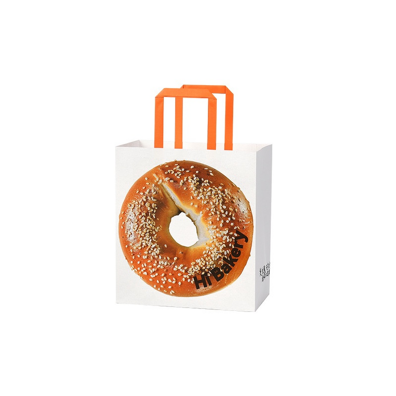 Bakery Paper Bags Supplier - OEM Commercial Handheld Kraft Screen Printed Custom