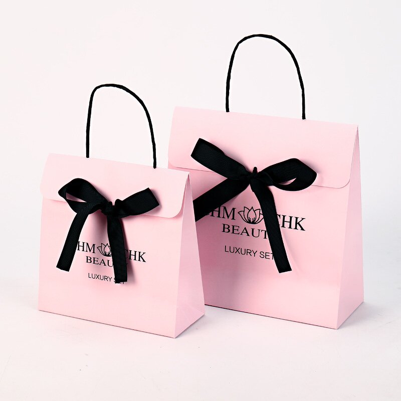 Paper Gift Bag Supplier - OEM Wholesale Custom Printed Logo Luxury White