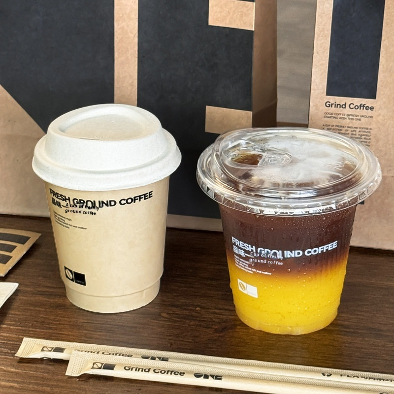 PET Juice Cup Supplier - OEM Customizable 360ml Transparent Lid for Cold Drinks