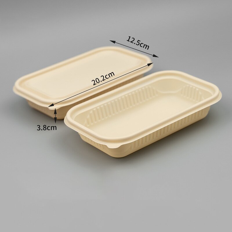 Eco-friendly Lunch Box Factory - OEM Customized Square Degradable Salad Box