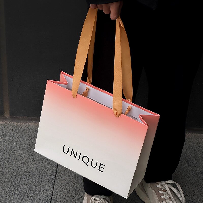 Kraft Shopping Paper Bag Factory - OEM Custom Design Fancy GSM Item Time