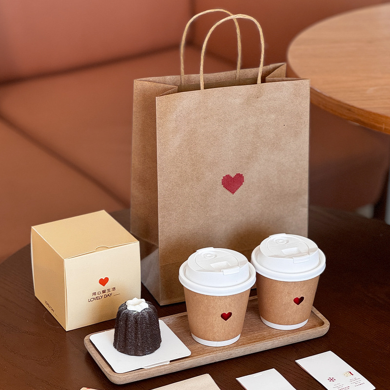 Kraft Paper Coffee Cup Manufacturer - OEM Internet Celebrity Single Wall Disposable