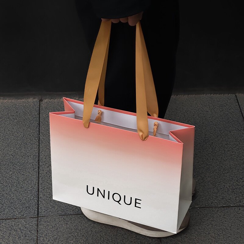 Kraft Shopping Paper Bag Factory - OEM Custom Design Fancy GSM Item Time