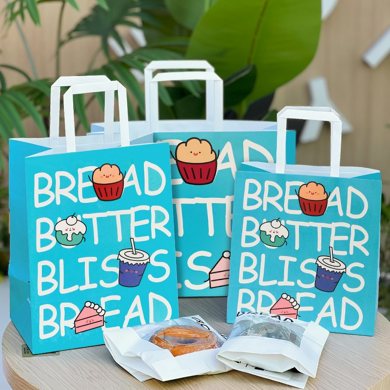 Bread Packaging Bag Factory - OEM Baking Tote Croissant Bagel Kraft Recyclable