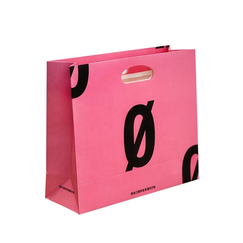 Packaging Paper Bags Manufacturer - OEM Custom Pink Clothing Store Gift Bag