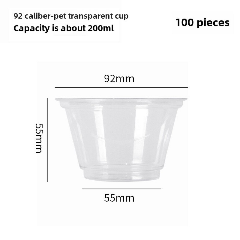 PET Plastic Cup Manufacturer - OEM Handmade 90mm for Mini Rice Cone Taro