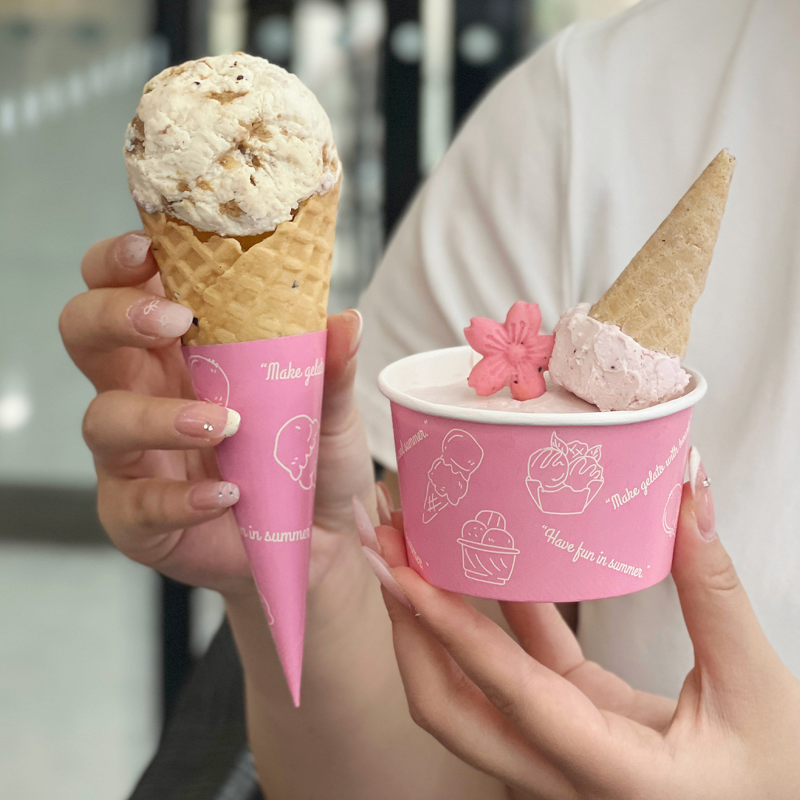 Ice Cream Paper Cup Factory - OEM 200ml Biodegradable Stamping Dessert Bowls