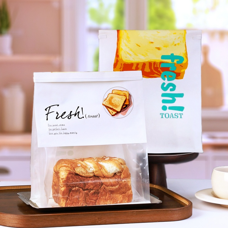 PE Stand up Pouch Supplier - OEM Commercial Recyclable 450g Toast Bread Packaging
