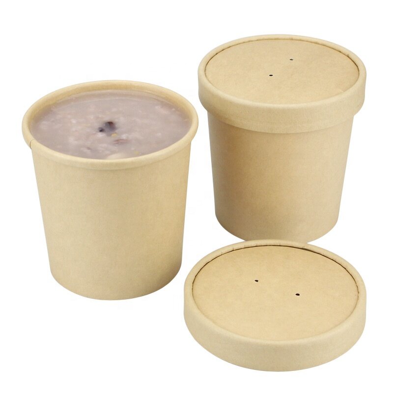 Double Wall Soup Bowls Manufacturer - OEM Wholesale Heatable Kraft Paper Bowl